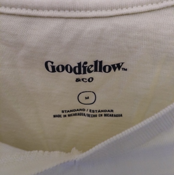 Mens Goodfellow Co Neon Yellow Short Sleeve Tee - Picture 3 of 3